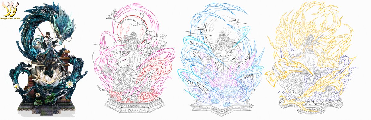 ModouGK's tweet photo. 爆款预留饮月君，Imagination工作室29毕业款��划第二弹
【饮月丹恒】
比例：1/6
版本尺寸：高60➕
数量：188体
Imagination团队研发8个月，在武神雷电的基础上全新研发“星穹铁道”云上五骁路线，由于上一弹毕业款武神雷电畅销，此款产品将会分配代理开定，此款产品保单——毕业款镜流。
下一弹——镜流 https://t.co/Iu0SYVMUQc