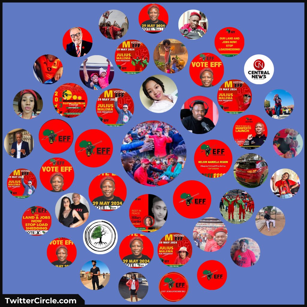 My Twitter Circle 💚🖤❤️
#VoteEFF29May2024 #VukaVelaVotaEFF #Malema4President