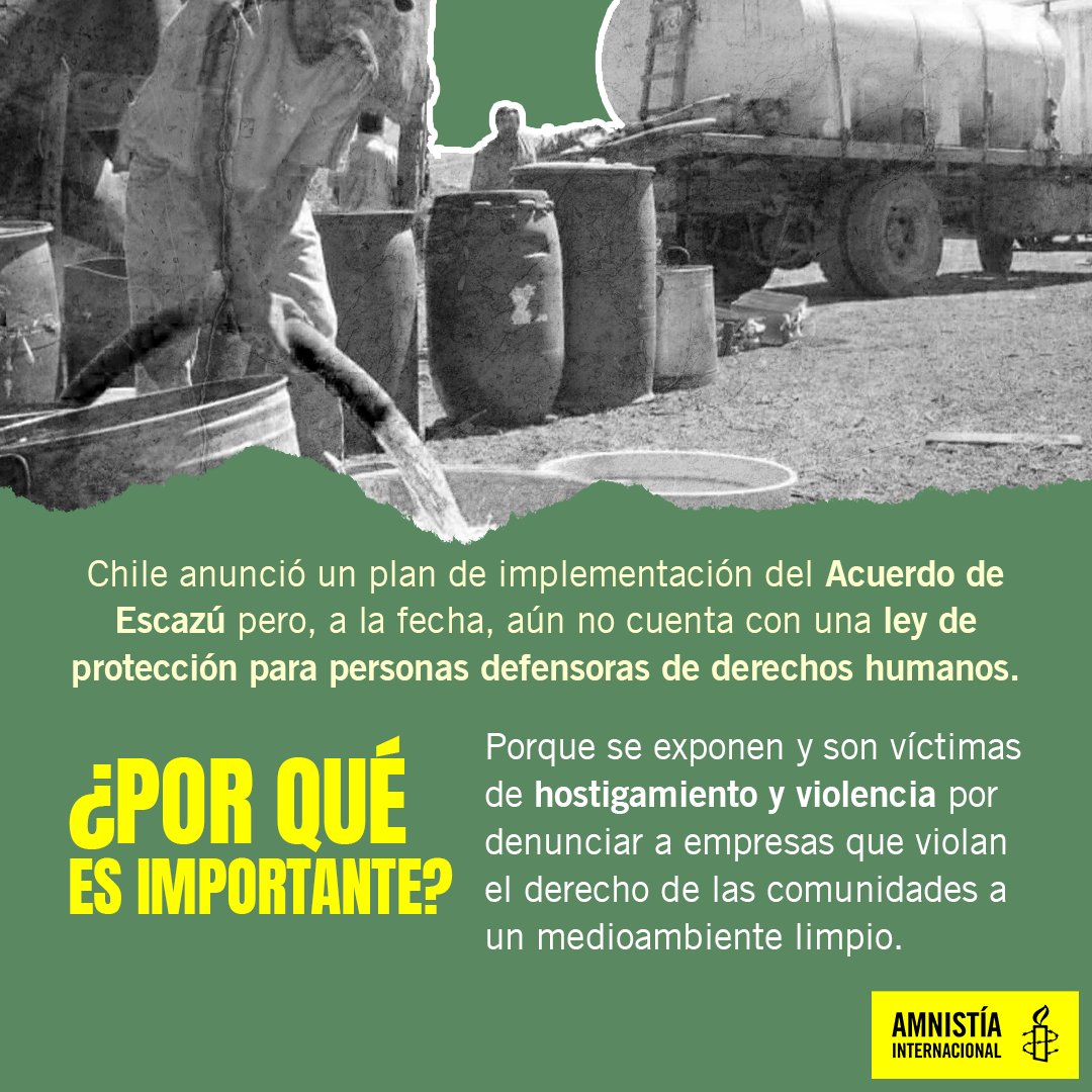 🌱 ¿Quieres más detalles sobre el estado del derecho a un medioambiente limpio en Chile y el mundo? Descarga nuestro #InformeAnualAI 2023-24 🌏 en amnistia.cl/informeanual Únete a @amnistiachile y forma parte de la acción por un futuro sostenible