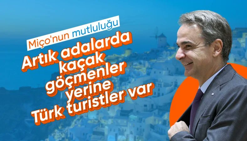 Yunanistan Başbakanı Miçotakis: Adalarda göçmenler yerine Türk turistler var ensonhaber.com/dunya/yunanist…