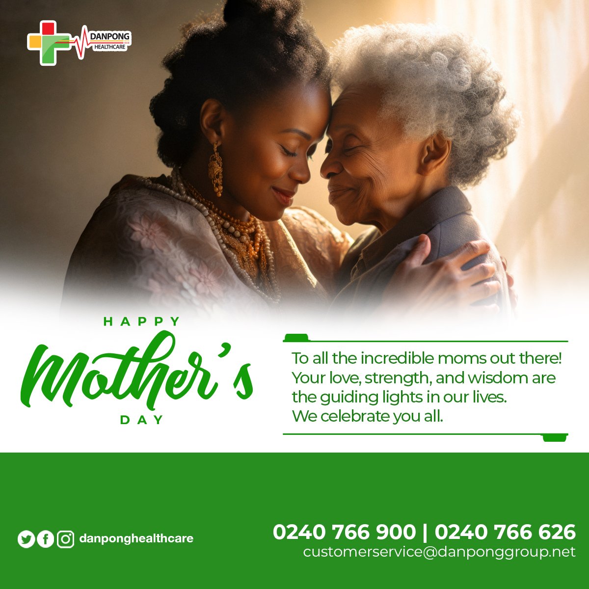 HAPPY MOTHER'S DAY
To all the incredible moms out there! Your love, strength, and wisdom are the guiding lights in our lives. We celebrate you all.
From all of us at Danpong Healthcare
#Healthandhappy
#Danpongcares
#mothers
#HappyMothersDay