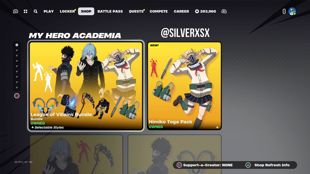 Silverxsx's tweet photo. *CLOSING COMMENTS IN 1 HOUR*

Do you want the MHA League of Villains Bundle 👀

Like 💜 Retweet ♻️ and Comment 💬 your Fortnite Username 

#Fortnite $BEYOND https://t.co/QYPPkUybmb