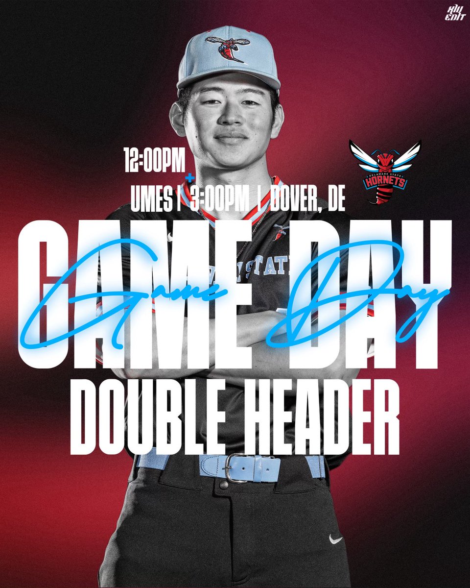 🗣 IT’S GAMEDAY⚾️ || Double Header🔥
🆚 UMES 
📍Dover, DE.
🏟 Bob Reed Field
⏰ 12:00 P.M. and 3:00 P.M.
🎥 NEC Front Row

#GoHornets #MakeAStatement #LegacyandPride