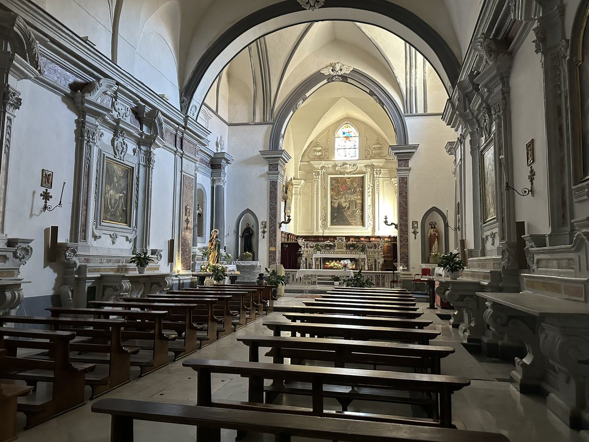 We visited a church in Ravello, IT that was founded by St. Francis of Assisi. When we walked in, it was empty… and eerily quiet and calming.