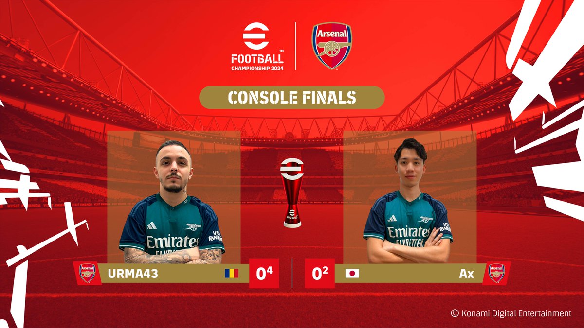 ⚽️ The @Arsenal console Grand Finals went down to the penalties ‼️ 🏆🇷🇴 @Urma431 0(4) - 0(2) 🇯🇵 @ax_ij14 Congratulations champion 🇷🇴 @Urma431 ‼️ Well played 🇯🇵 @ax_ij14 ❗️ Let's #BeChampions together #eFootball2024Mobile 🏆 #eFootball2024