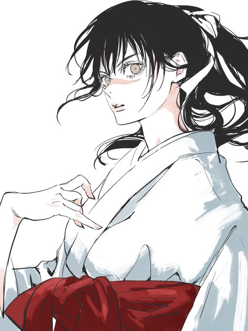 「long hair red hakama」 illustration images(Latest)