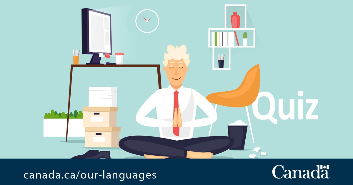 Today is the last day of #MentalHealthWeek, but it's never too late to learn more about #WorkplaceMentalHealth terminology! Try our #SaturdayQuiz inspired by the #TranslationBureau's glossary. ow.ly/pKNM50RxglA