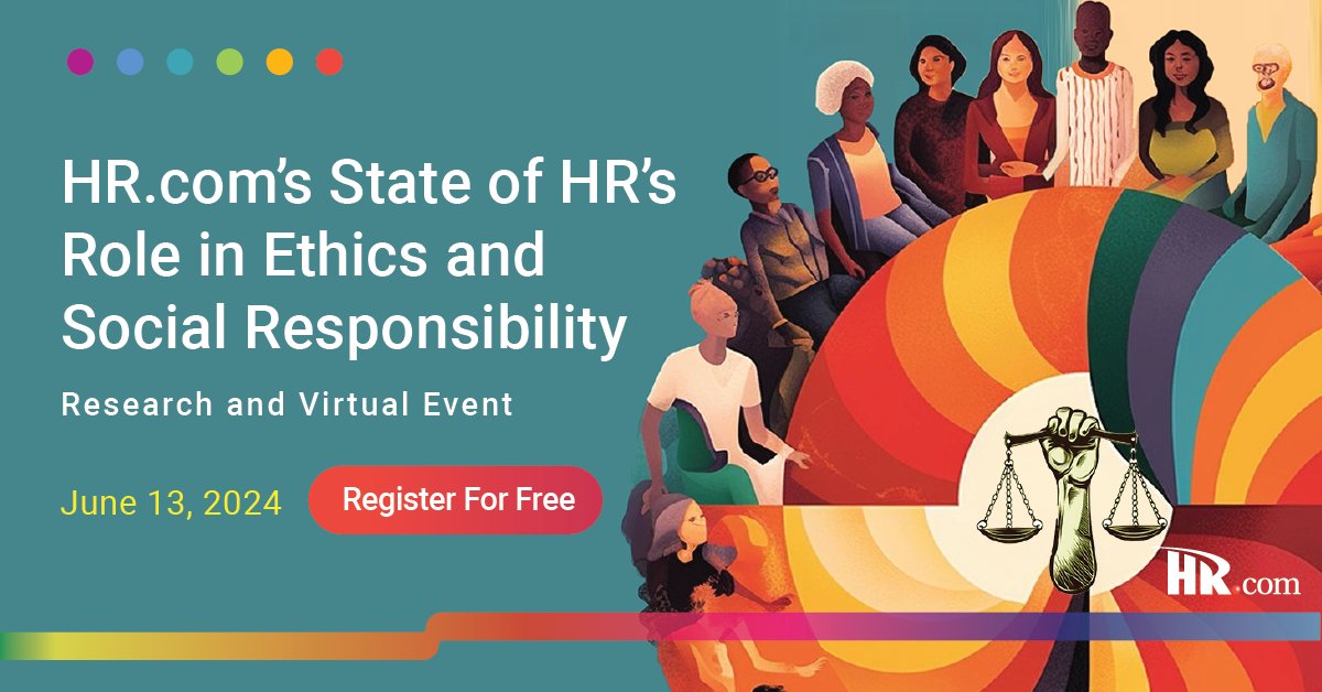 Hey HR folks! Looking for strategies and tips for #HRethics and #corporatesocialresponsibility? Check out HR.com's State of HR's Role in Ethics and Social Responsibility virtual event It’s free! okt.to/G1yg4w