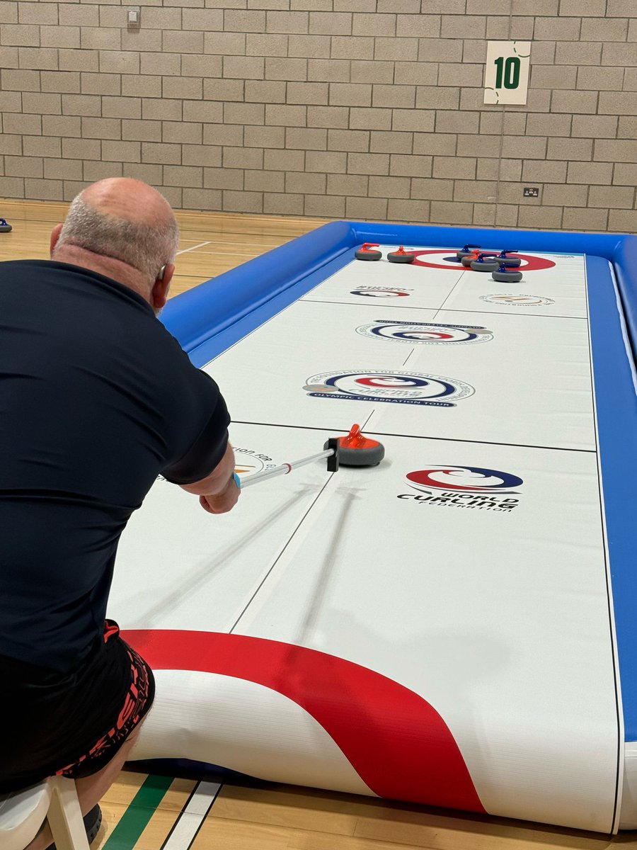 What a fantastic day we have had so far at @stirlinguni for the @royalbritishlegion @iaminvictus training weekend with Team UK. It’s great to see so many participants trying wheelchair curling and we look forward to seeing them on ice in the future! @floorcurl @worldcurling