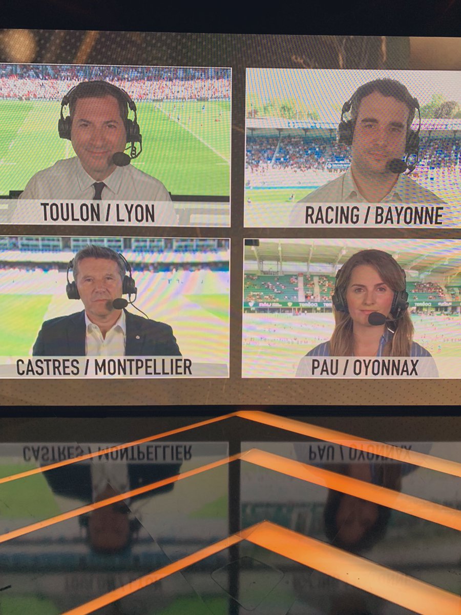 Le casting du Multirugby avec #RCTvLOU <a href="/nicodupin2/">Nicolas D. de B.</a> <a href="/manon_fsst/">Manon Fossat</a> #R92vAB <a href="/ArthurBourdeau0/">Arthur Bourdeau</a> <a href="/Amendonne/">TOC</a> <a href="/YvanBo/">Yvan BODENES</a> #COvMHR <a href="/NicoSouchon/">nico souchon</a> #SPvOR <a href="/Amaia_Cazenave/">Amaia Cazenave</a> <a href="/RaphaelleTalbot/">Raphaelle</a> et bien sûr en plateau @blinmathieu2 et les équipes en régie de <a href="/FaustineSaigne/">Faustine Saigne</a>