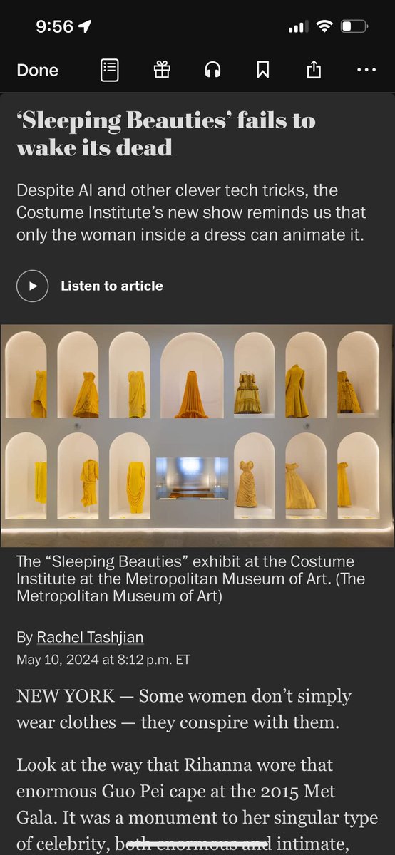 My review of the Costume Institute show — too much tech and not enough people. Gift link! wapo.st/3WINCZ4