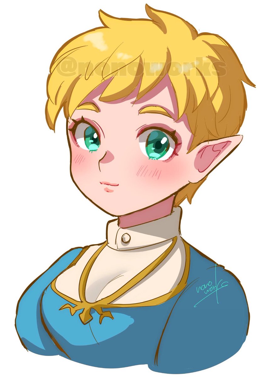 princess zelda 1girl solo breasts looking at viewer blush smile short hair  illustration images