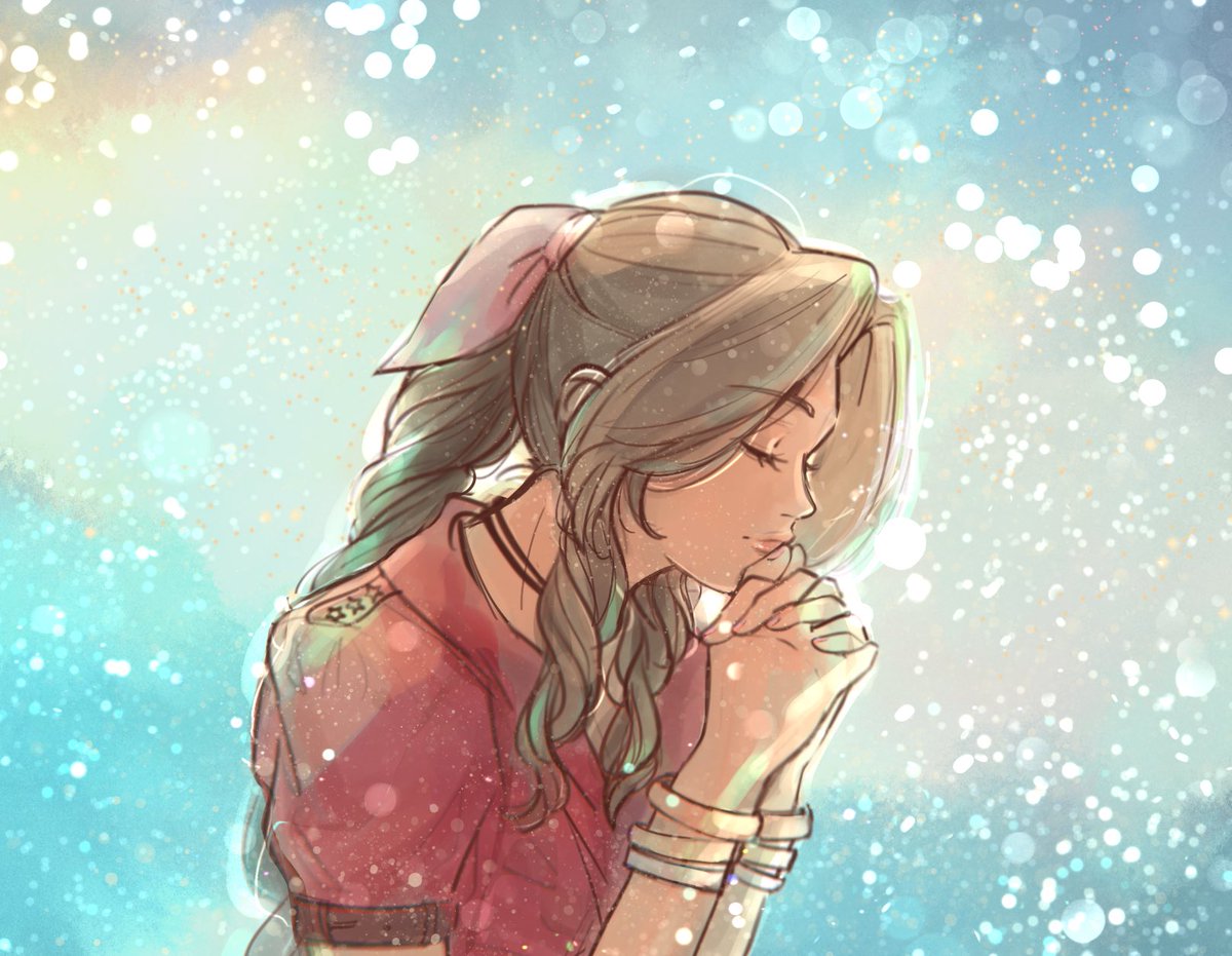 I know I’m doing this wrong. Mom never taught me how to pray. #Aerith #FF7Rebirth