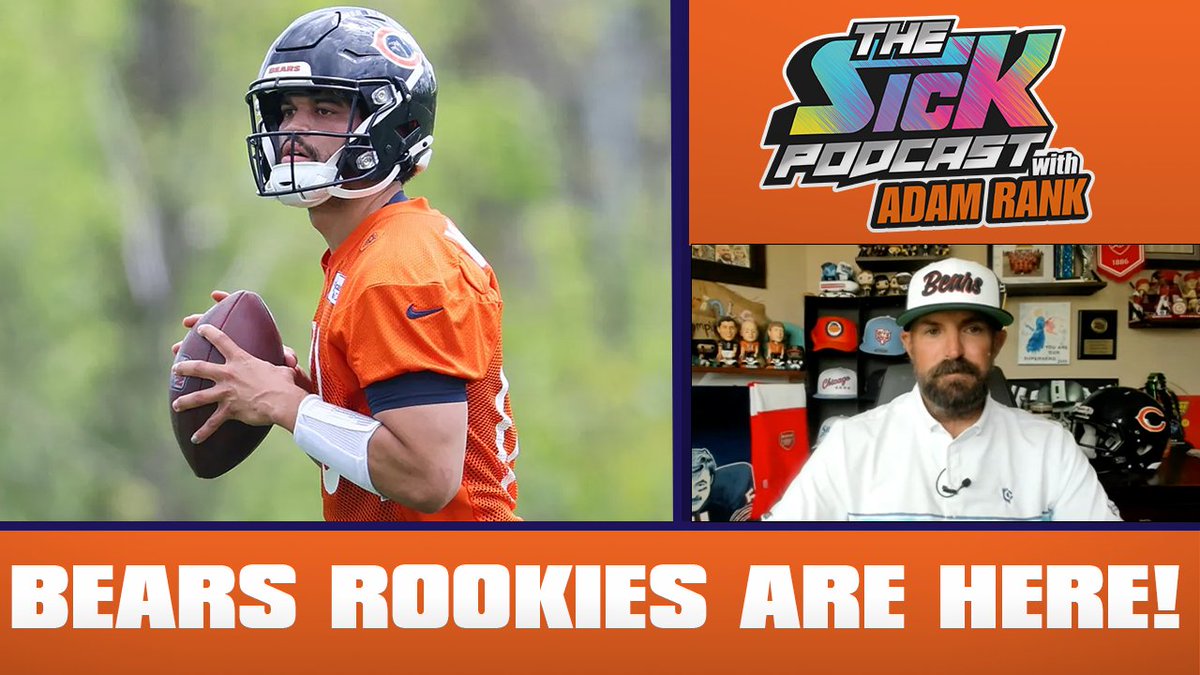 🚨New Episode🚨 @adamrank discusses: 🟠#Bears rookie minicamp 🟠Caleb Williams' stardom 🟠Caleb Williams and Rome Odunze's chemistry 🟠& more! Full pod👇 Watch: youtu.be/HOhLS-daxbc Listen: traffic.megaphone.fm/SICMED26304677… #thesickpodcast