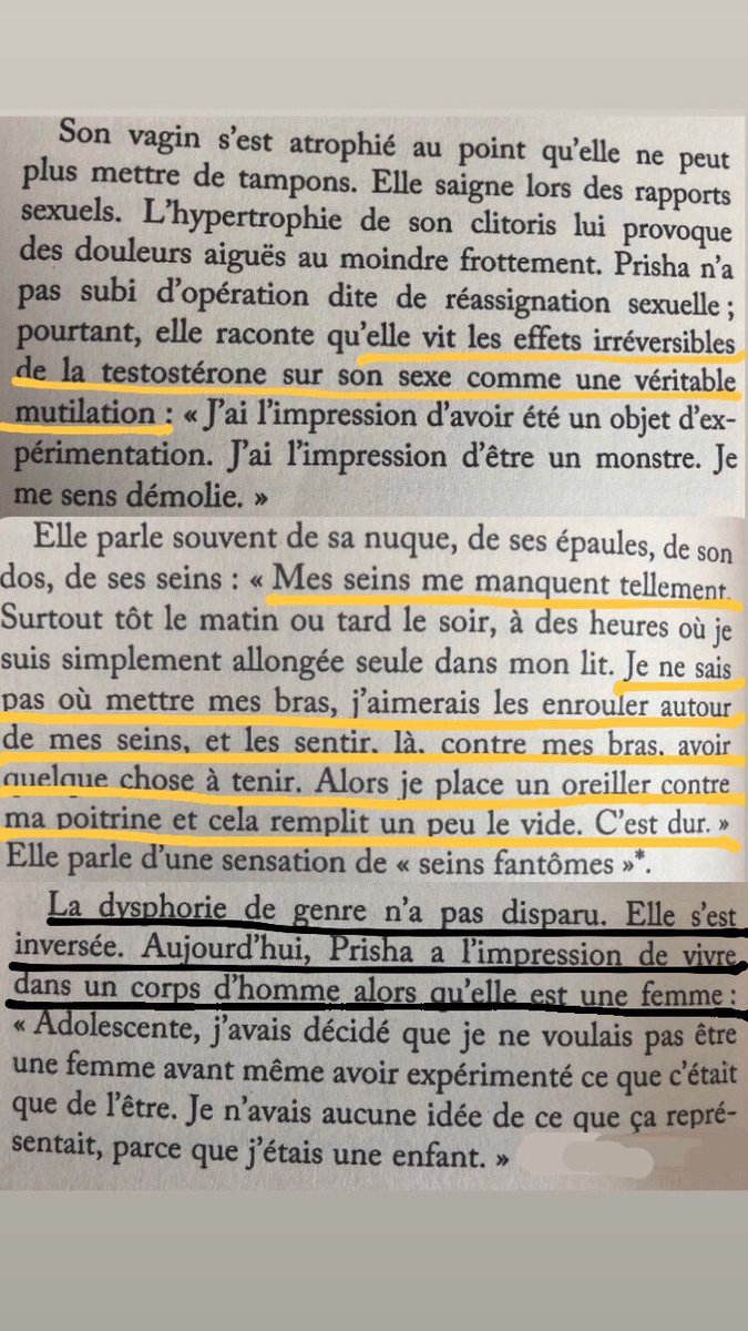 Prisha Mosley (@detransaqua) est une jeune femme qui a détransitionné, et qui a choisi d’en parler publiquement.

Il faut un sacré courage pour admettre qu’on s’est trompée et prendre le risque de subir les foudres des transgenristes.

Je suis persuadée que ce sont des voix comme…