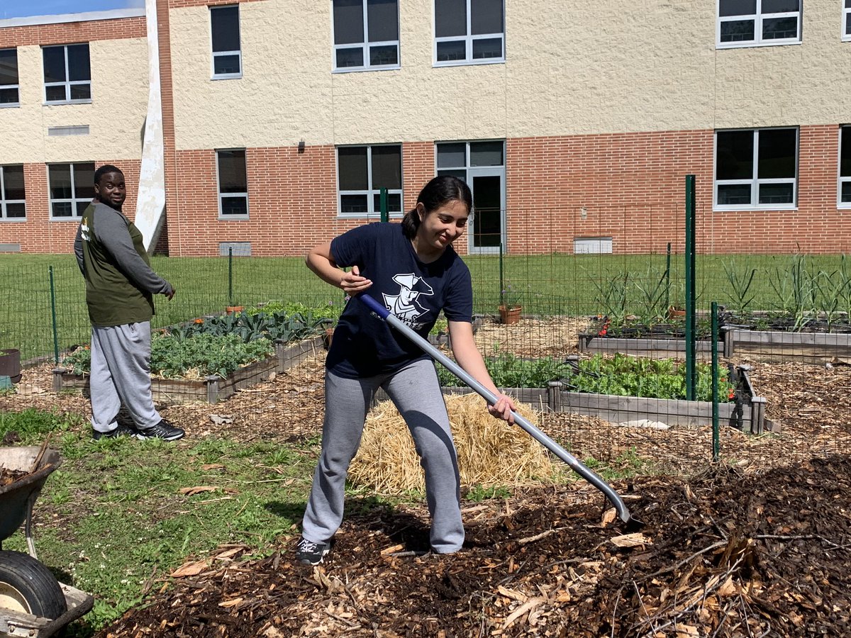 Trojan proud of PHS GARDEN CLUB hard at work on a Saturday morning. Their efforts will pay off at harvest time.@pottstownhs @pottstownschool @PottstownNews @PSDRODRIGUEZ @LauraLyJohnson @thomas_hylton @ByDeborahAnn