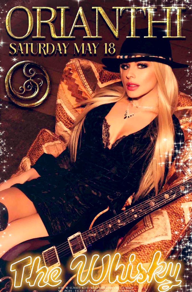 Jenn here! 1 week away from @Orianthi at @TheWhiskyAGoGo!! She is gonna rock the house!!! Tickets at Orianthi.me!!! #Orianthi LET’S SELL IT OUT!!!!