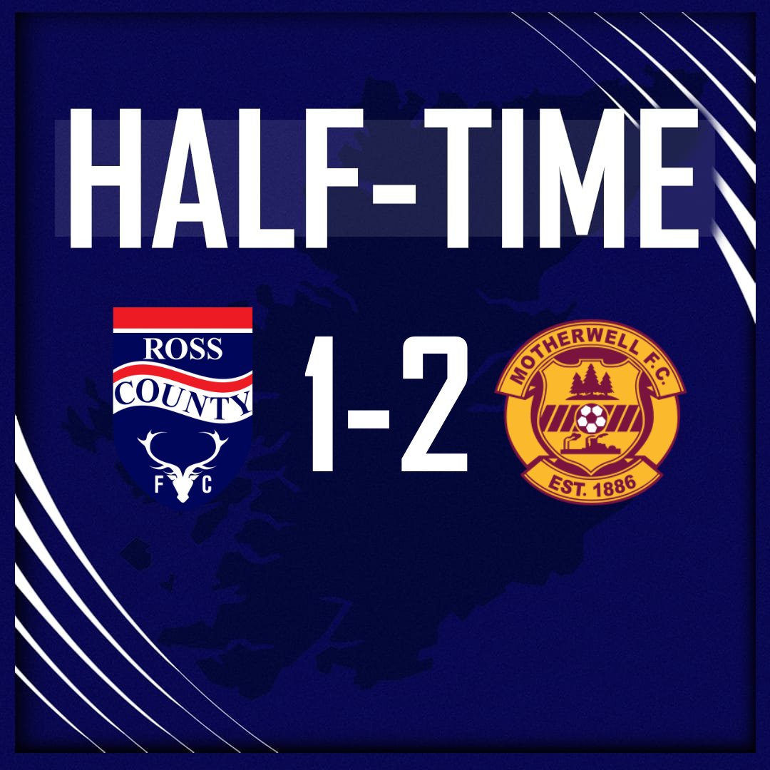 Half-time at the Global Energy Stadium: Ross County 1-2 Motherwell