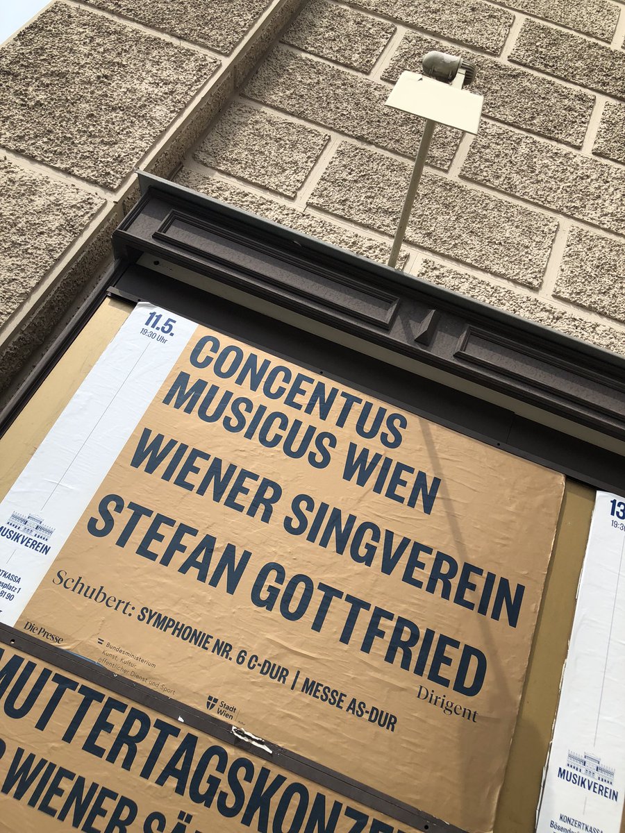 Tonight! Schubert Mass in A-flat & Symphony No. 6 in C major in the great company of Concentus Musicus Wien & @Singverein & Stefan Gottfried at @Musikverein!! 🤎 #AdventuresInMusic