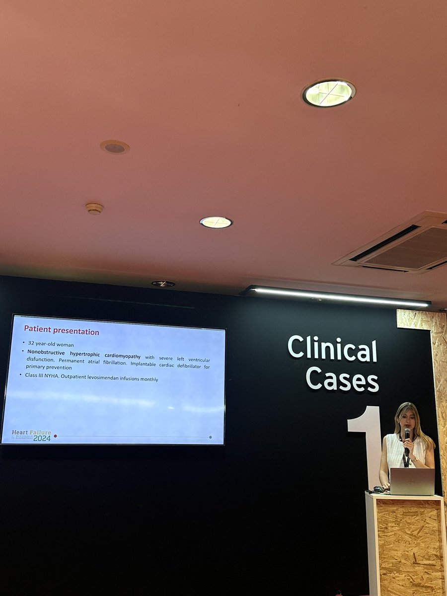 Today at #HeartFailure2024 <a href="/ClaraSimonR/">Clara Simón</a> presented a clinical case about the challenges in managing a LVAD infection.