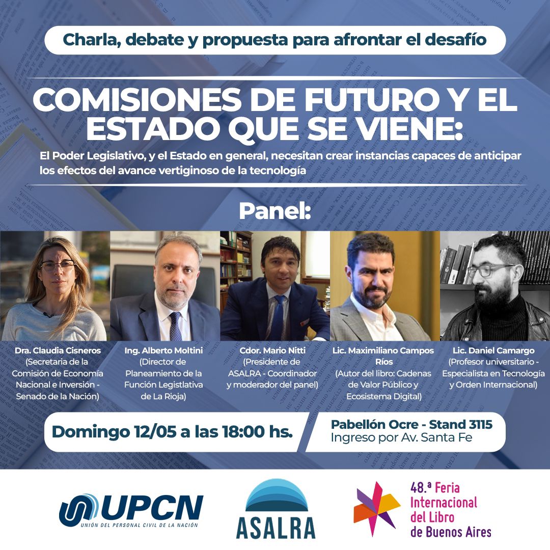 Mañana estaremos nuevamente en la @ferialibro invitados por @ASALRA_ARG compartiendo panel junto a @MarioNitti1 @CcisneroClaudia @partisanoalegre @albertomoltini en el stand de @UPCNok a las 18hs.