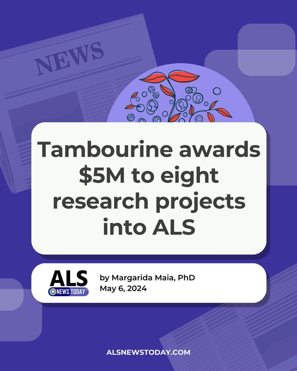 The Tambourine ALS Breakthrough Research fund supports novel approaches to diagnose and treat ALS. Read more: bit.ly/3wrZkwB 

#ALS #AmyotrophicLateralSclerosis #ALSDisease #ALSTreatment #ALSResearch