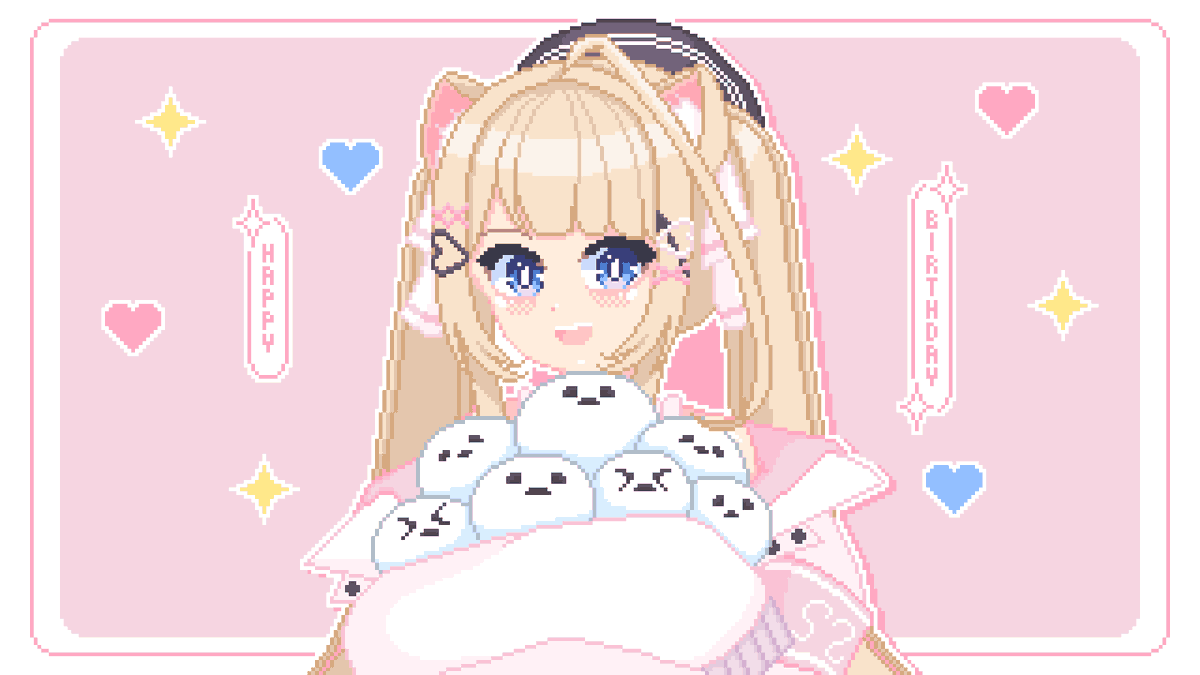 Happy Birthday Peo 🥳
Thank you so much for your hardwork !

I hope you have delicious cake for your birthday💙
#happeobirthdayo #pixelart