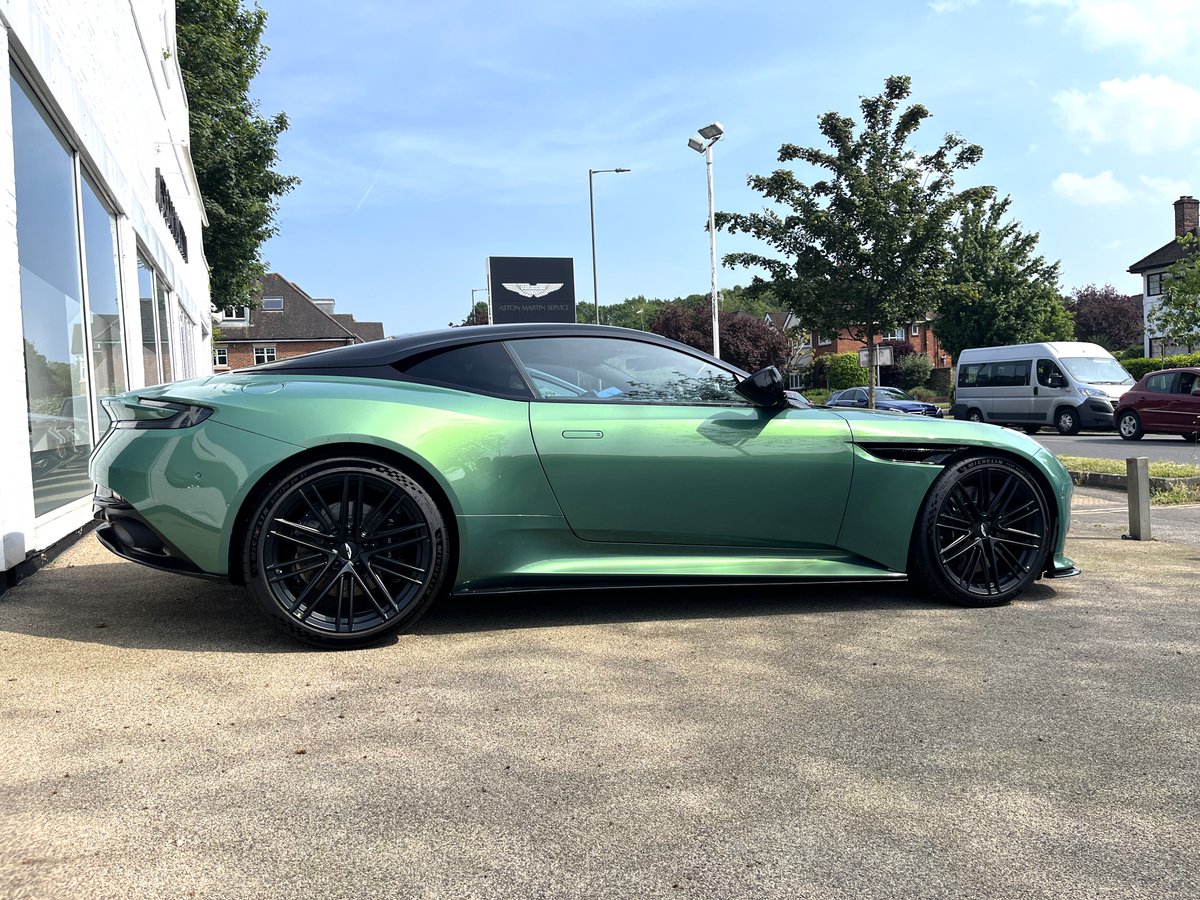 Iridescent Emerald Green in the sun! #AstonMartin #DB12 #HWM
