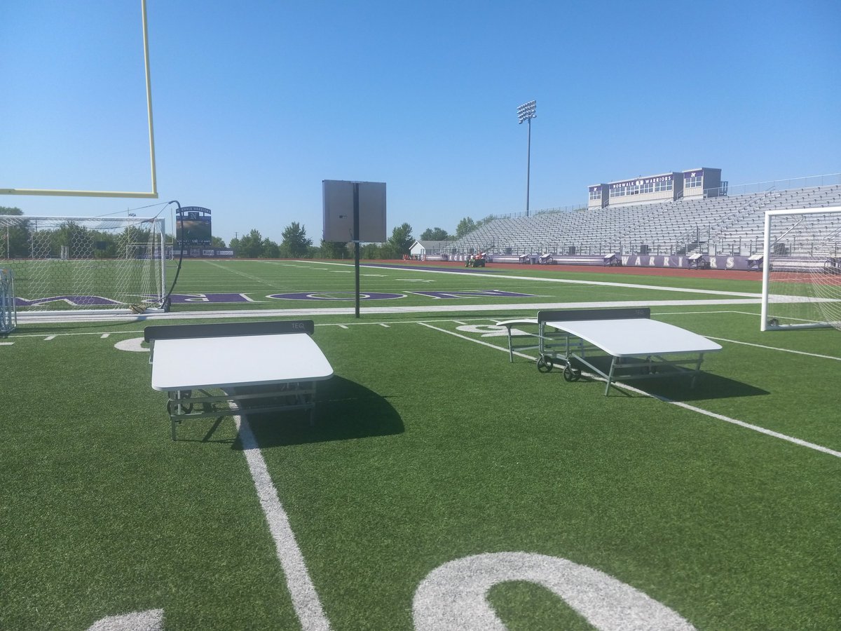 NHSboysSoccer's tweet photo. We have Premier League going on the scoreboard, two Teqball tables, concessions with Chick-Fil-A, plus the game! All proceeds benefit the team. Please come out to Warrior Stadium to support us! https://t.co/1IVjaxVZZm