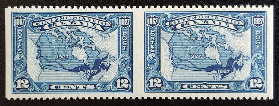 Canada #145b VFNH 1927 12c Map Perf by Imperf Pair $240 Lot 55 in our auction Saturday 11th May 2024 #12cMap #CanadaStamps #ConfederationCanada #ImperforatePair #PerfbyImperfPair bit.ly/4bpj9nc