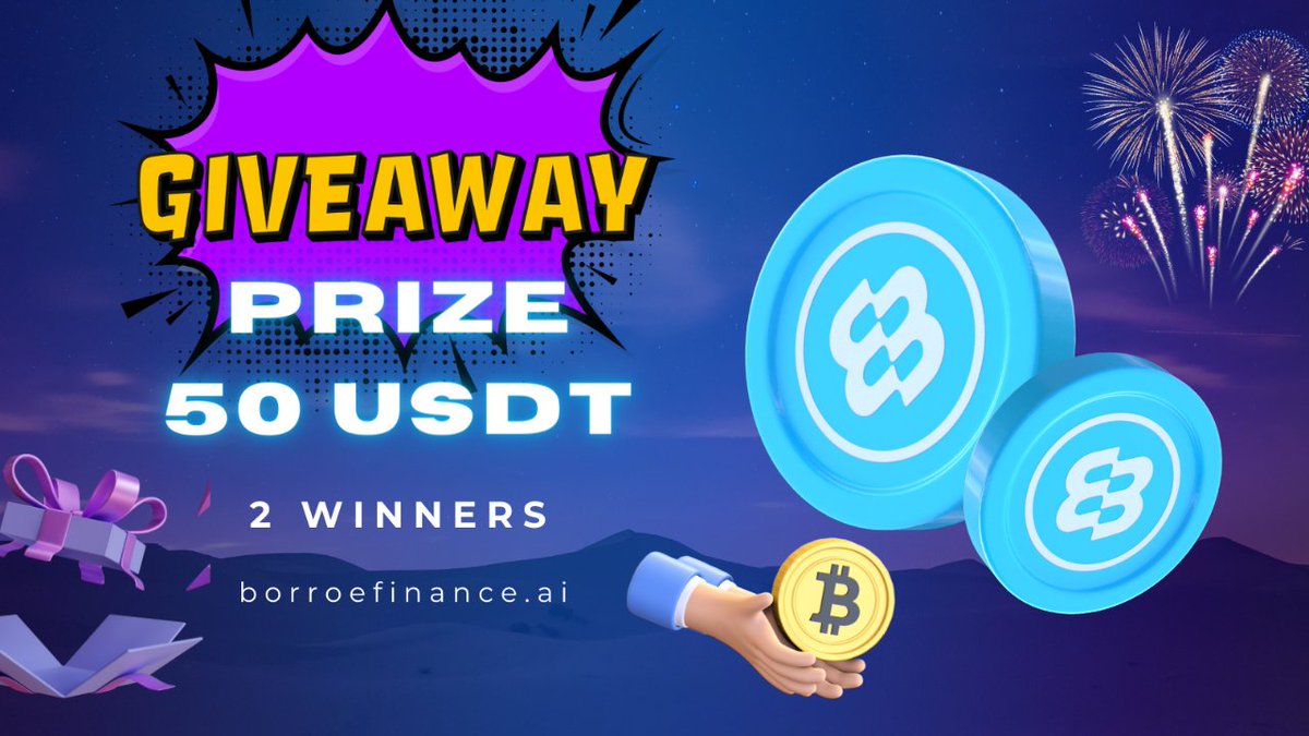 Borroe_Finance's tweet image. 🚀Don't miss out on our #giveaway

🎉Two lucky winners will EACH receive 50 USDT!

To enter:

1️⃣Like this tweet❤️
2️⃣Retweet to spread the word🔄
3️⃣Follow @Borroe_Finance✔️

🛩️Good luck to everyone participating!

💰Winners will be announced on Wednesday 15th.