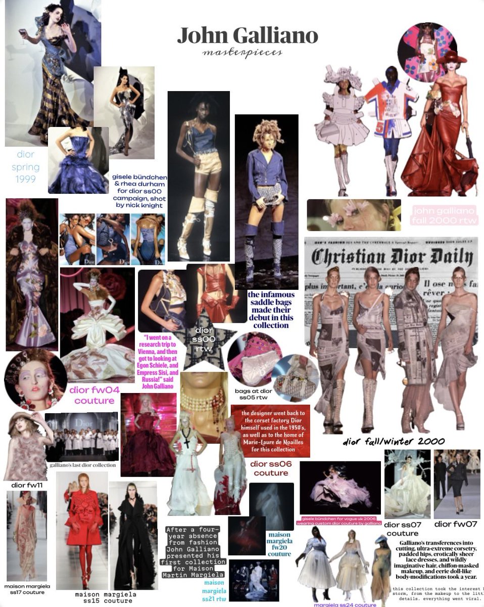 john galliano’s iconic collections & remarkable moments ★