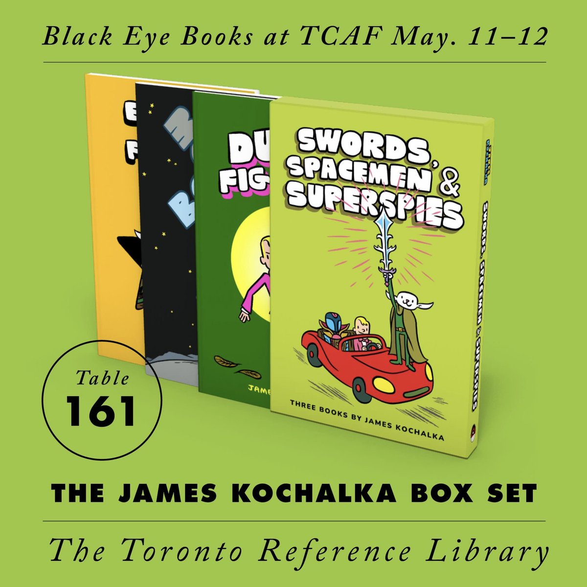 if you are at TCAF @TorontoComics please stop by @blackeyebooks table 161 and pick up my new book Swords, Spacemen & Superspies