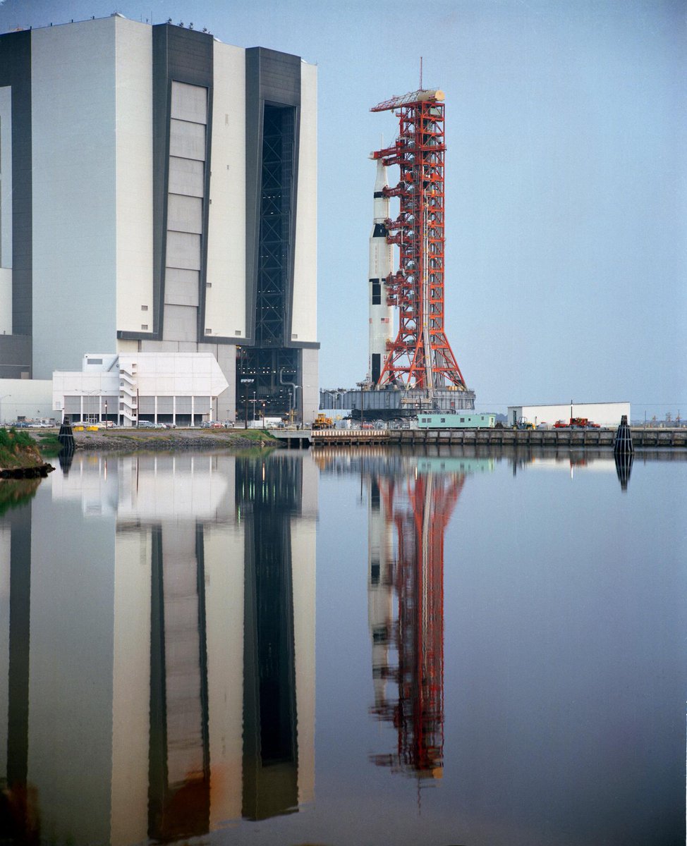 This day in history: The 363-feet tall Apollo 15 rocket rolled out of the Vehicle Assembly Building to Launch Complex 39A in 1971. Apollo 15 launched on July 26, 1971, as the fourth crewed lunar landing on the Moon.