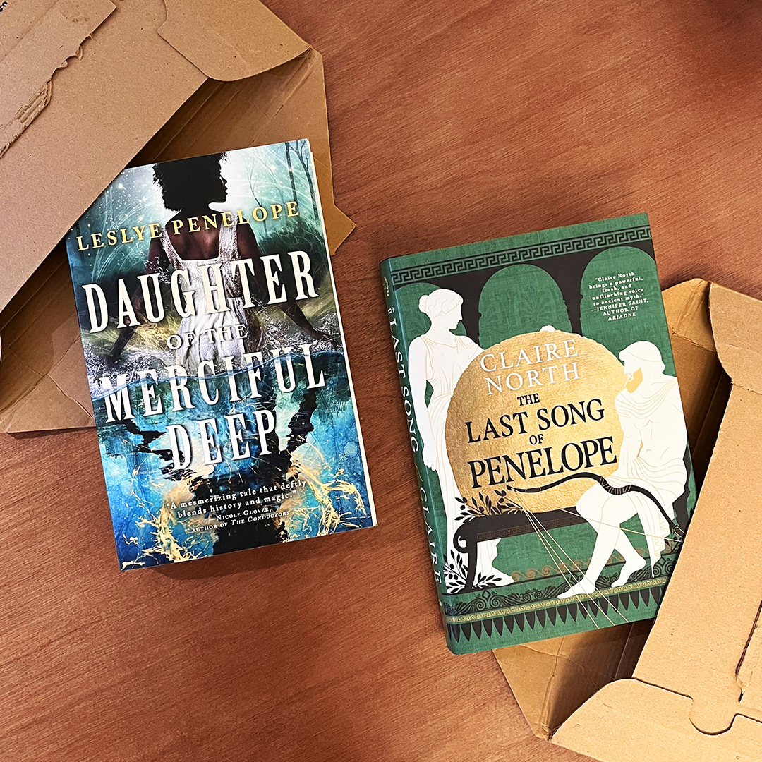 There's even more book mail this week! Add Daughter of the Merciful Deep by Leslye Penelope and The Last Song of Penelope by @ClaireNorth42 to your collection the first week of June.