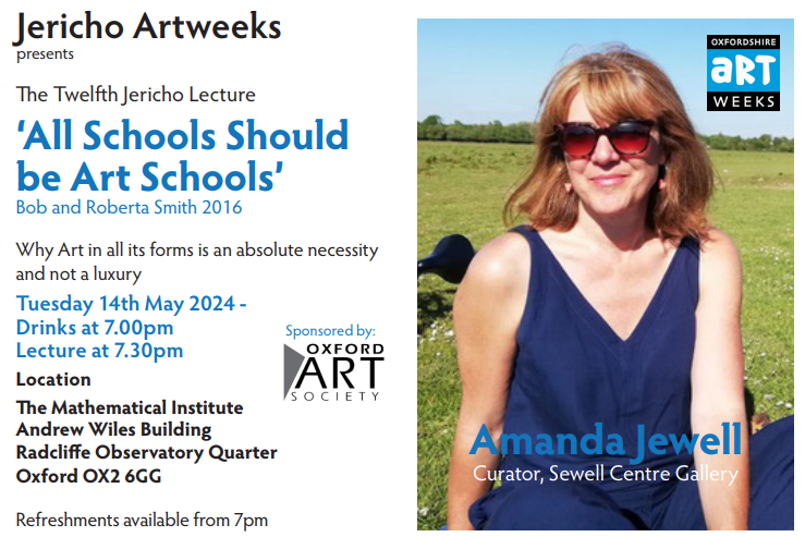 What's coming up this? 'All Schools should be Art Schools'
Join us for this free event in Jericho on Tuesday: no need to book.