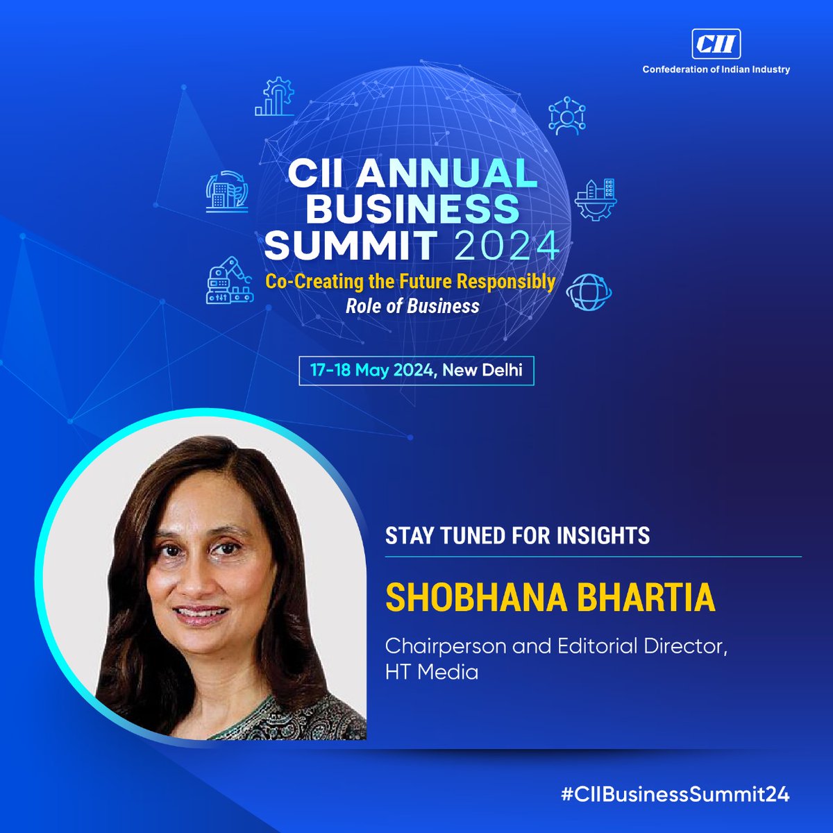 Shobhana Bhartia, Chairperson and Editorial Director, HT Media shares valuable thoughts at the CII Annual Business Summit 2024! Government dignitaries, entrepreneurs, influencers & thought leaders convene to share thoughts on the future of India as progresses towards economic