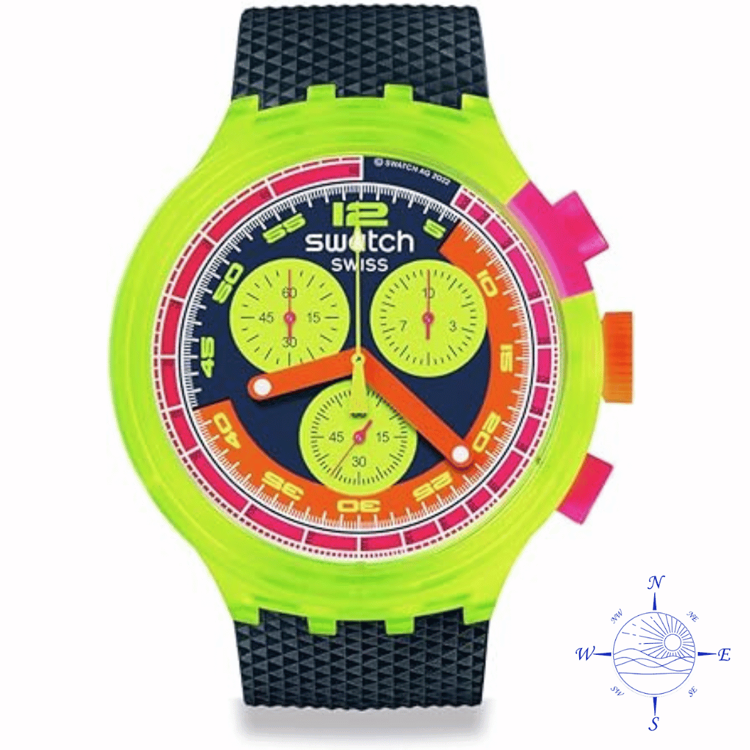 Flashing back to the '90s with the Swatch Neon Watch! 🕒✨ Who else is loving this vibrant throwback? #RetroStyle #SwatchNeon #90sVibes