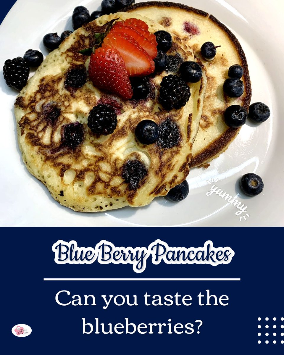 Starting my day off right with these delicious blueberry pancakes 🥞💙 Every bite is bursting with juicy blueberries, and the fluffy texture is just perfection. Breakfast goals achieved! 🌟 

#simplychefrenee #BlueberryPancakes #BreakfastDelight