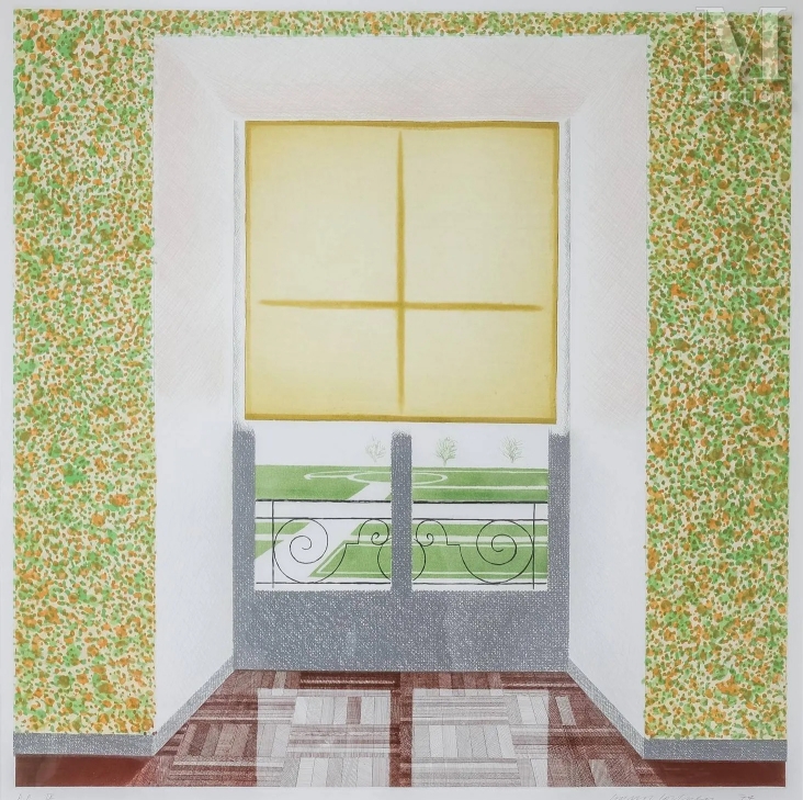 LOT HIGHLIGHT': ‘Contrejour in the French Style’ by David HOCKNEY to be auctioned by Millon on 17 May 2024 artprice.com/artist/13619/d…
