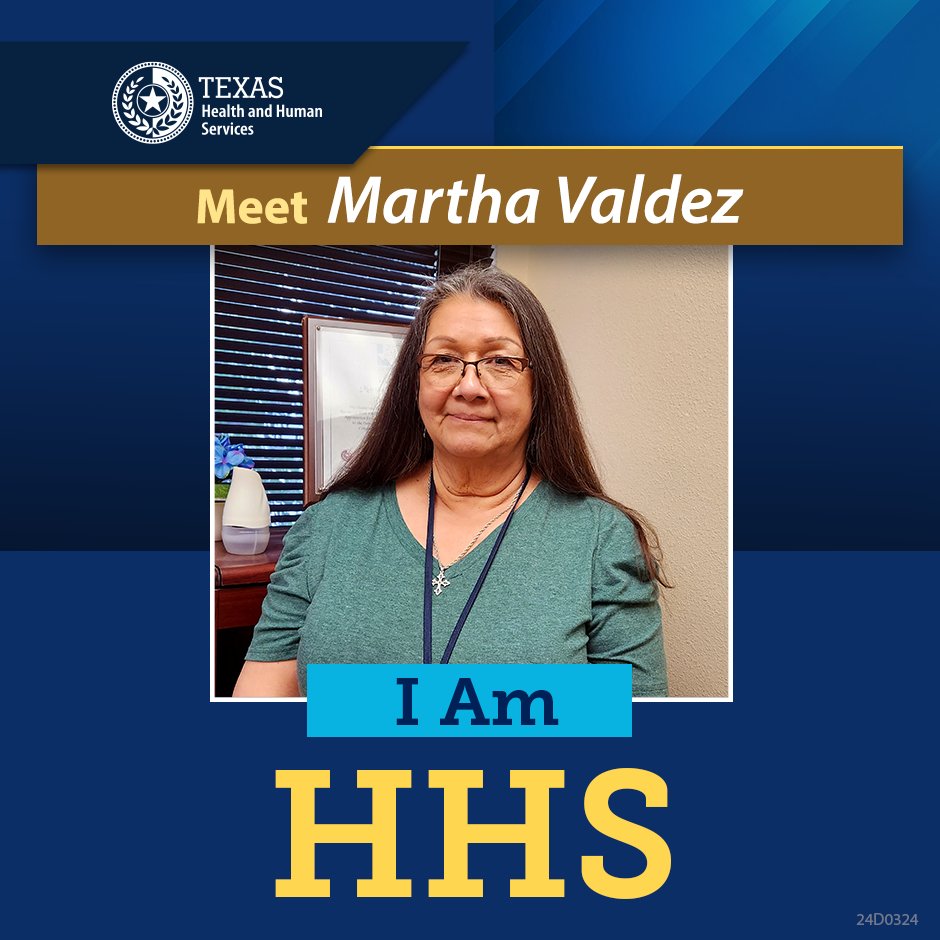 “I assist fellow Texans with community resources to achieve the best quality of life.” Martha is an Eligibility Specialist with 30 years of state service. Interested in helping others? Learn more about HHS and our team at: bit.ly/3OE55uf