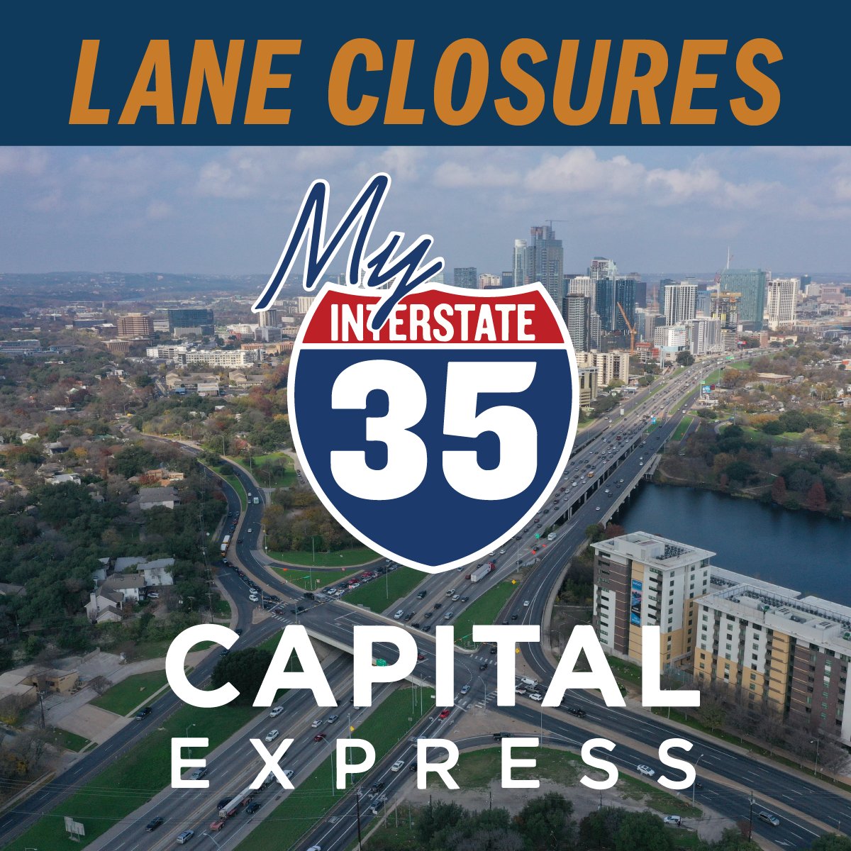 TRAFFIC ALERT: Upcoming I-35 CapEx lane closures 5/11-5/17. Click here for the closure list: tinyurl.com/mry52xdz #ATXtraffic #BeSafeDriveSmart #EndTheStreakTX