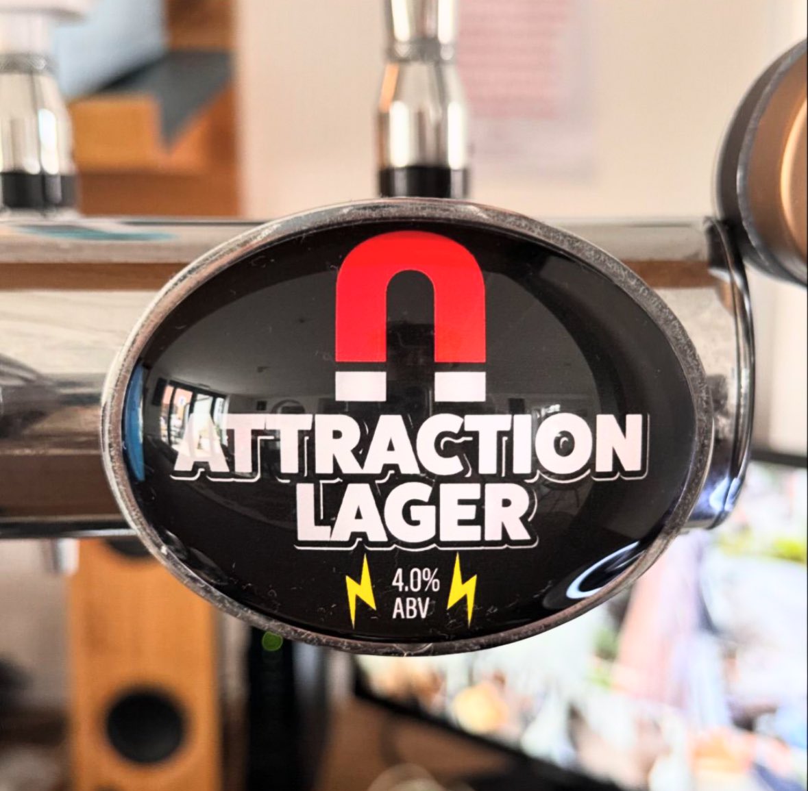 Check this out 🤩

NEW in The Magnet we have Attraction Lager, a very easy drinking lager at 4.0% 🍻🧲

#magnetcolchester
#colchesterbusiness 
#colchesterpub
#colchester
#essexpub
#attraction 
#lager
#micropub

(P.S we did not brew this 😉)