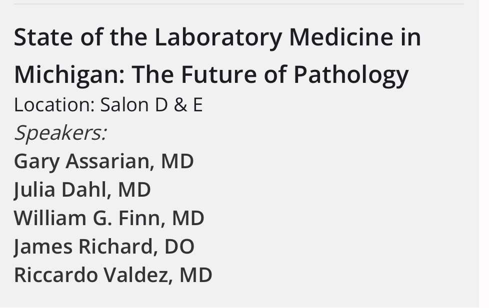 Michigan Society of Pathologists tweet media