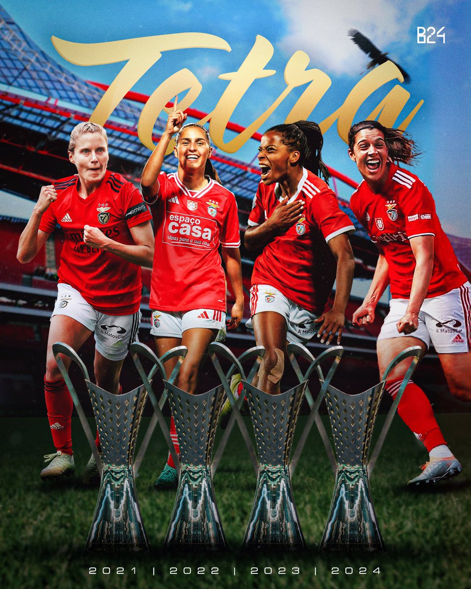 Benfica é tetracampeão nacional feminino! 🏆🏆🏆🏆