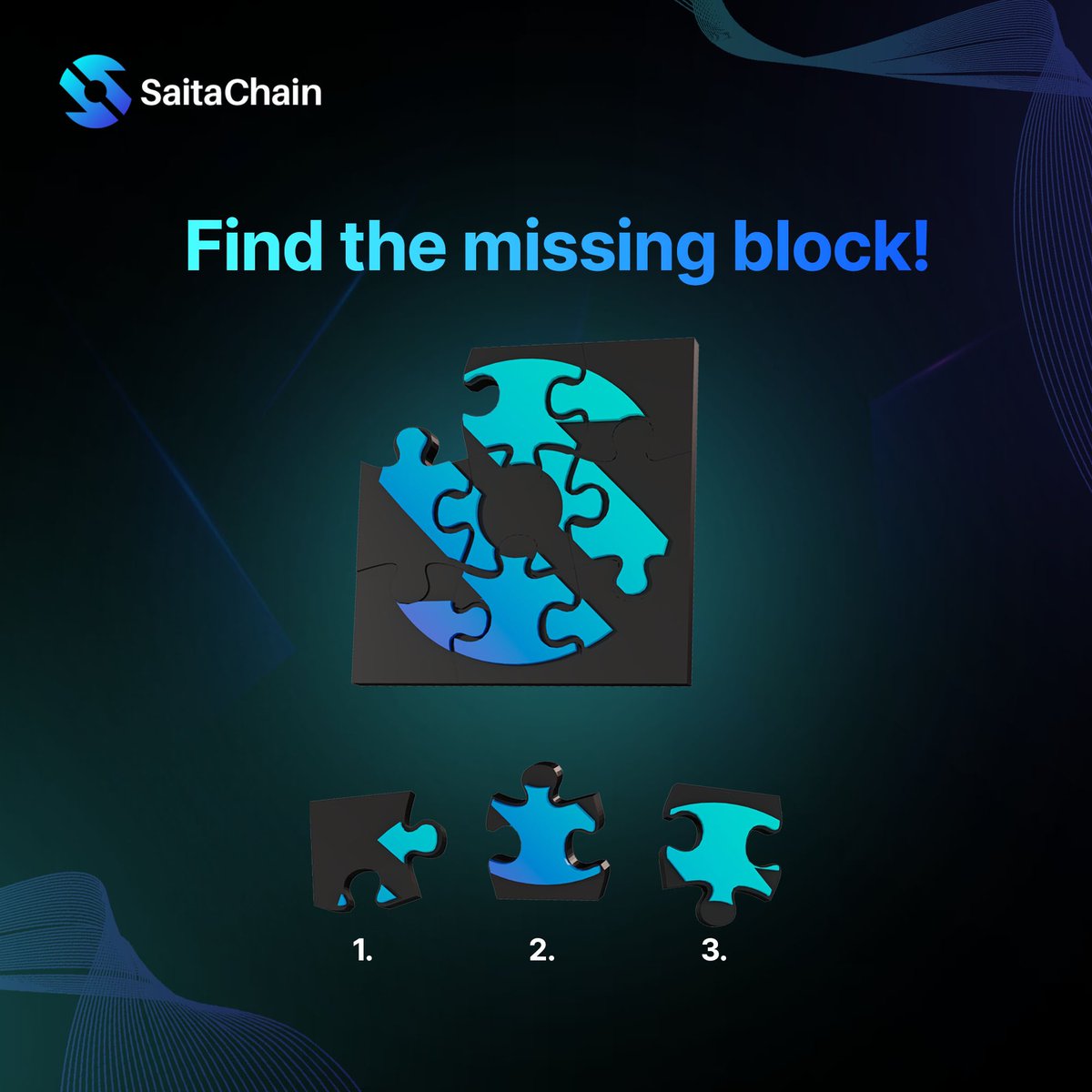 Stop scrolling & start solving! 🧩 Can you find the missing block in our Saita puzzle? Pick the right option and comment your answer below to find out if you’re right!  💯 #SaitaChain #SaitaChainBlockchain #STC #Cryptocurency #SaitaPro