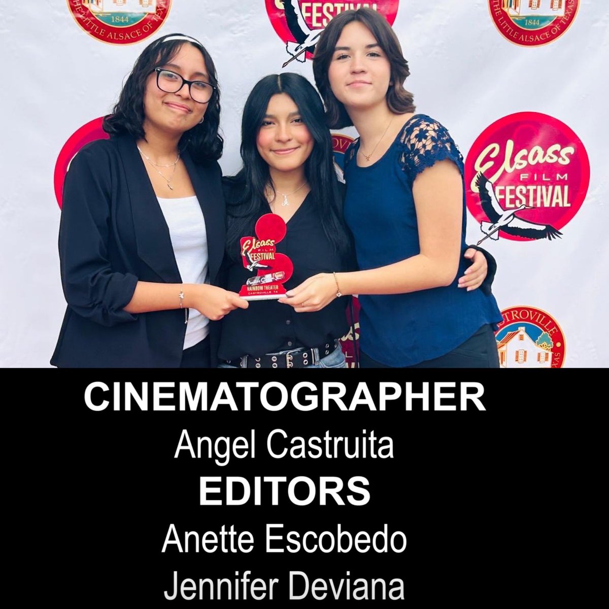 Proud teacher moment to see my students’ work being recognized and awarded for all their hard work!👏🎉 @ Elssa’s Film Festival in Castroville this past 5/4/24 @NISDComArts #nisdsuperiorcte @NicoleEEsparza @NISD_CTE Way to go guys!👏
