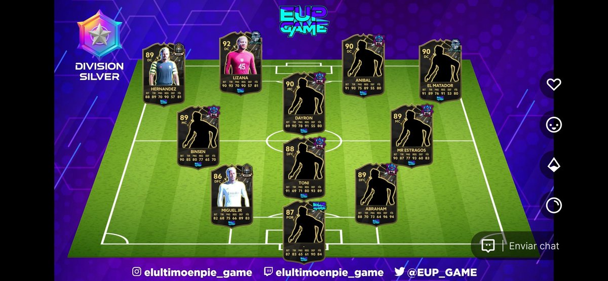 11 semanal <a href="/EUP_GAME/">El Último en Pie Game</a>  ✊✊ enhorabuena también a mis compañeros <a href="/binsanitydeusto/">Binsanitydeusto</a> <a href="/MrEsTrAgOs/">EsTrAgOs🤍💙</a> , dayron , Tony y Abraham 👑 <a href="/TR_eSports_ES/">TR eSports 🚀</a>