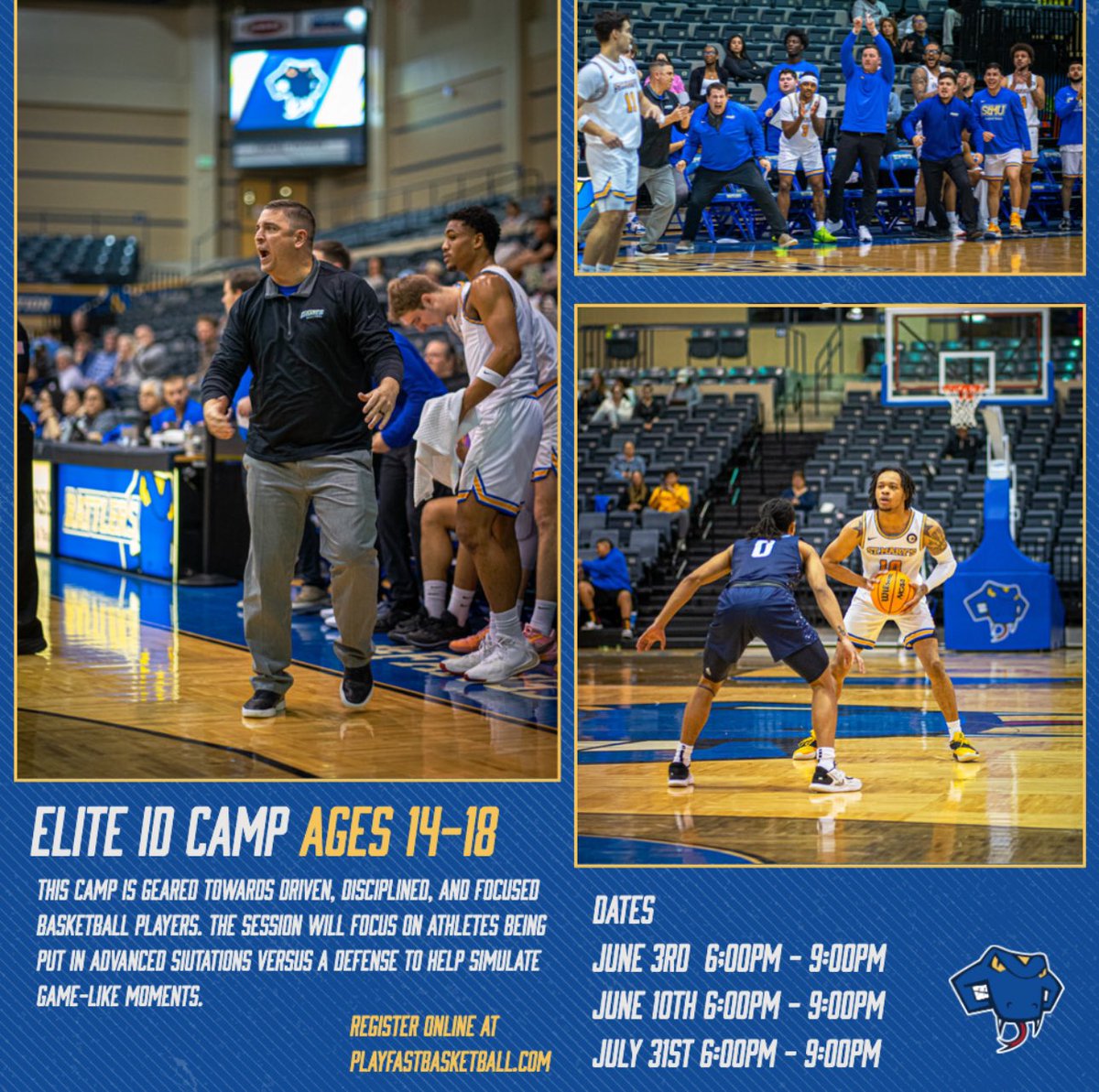 It’s the weekend, perfect time to register for the Shooting Clinics and Elite ID camps that will be going on this summer! Can’t wait to see all of y’all this summer!#FangsOut🐍 @StMUmbb Click the link for more information! playfastbasketball.com