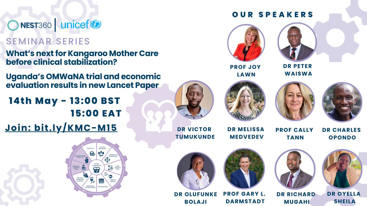 Don't miss this exciting webinar! The webinar will unveiling results from the OMWaNA that compared the effectiveness of Kangaroo Mother Care versus traditional incubator care for babies weighing 2000g or less and are not yet stable. Register here: lshtm.zoom.us/j/92452840124#…